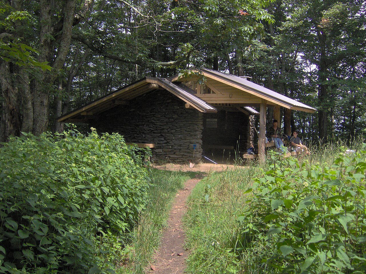 Chestnut Knob Shelter on the Appalachian Trail