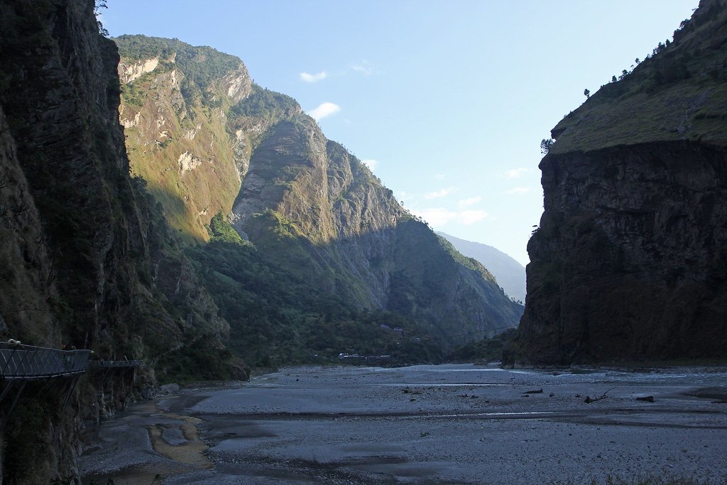 Budhi Gandaki Gorge on the Manaslu Circuit