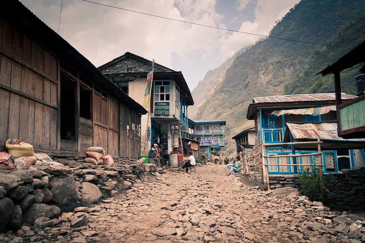 Jagat on the Manaslu Circuit