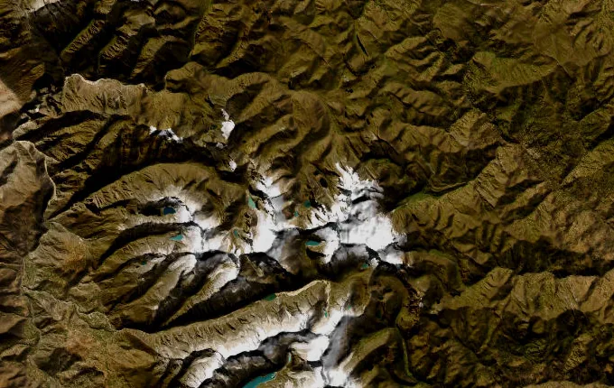 Satellite route map of the Alpamayo Circuit