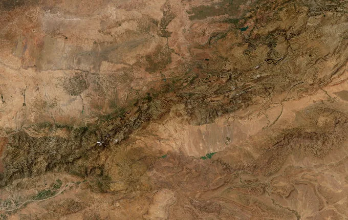 Satellite route map of the High Atlas Traverse