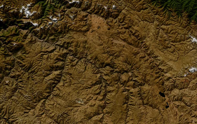 Satellite route map of the Inca Road