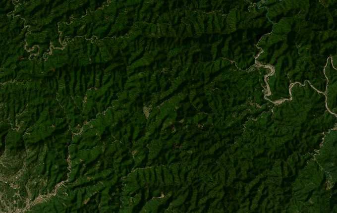 Satellite route map of the Kumano Kodo