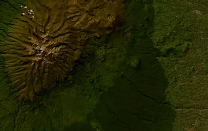 Satellite route map of the Mount Kenya (Chogoria Route)