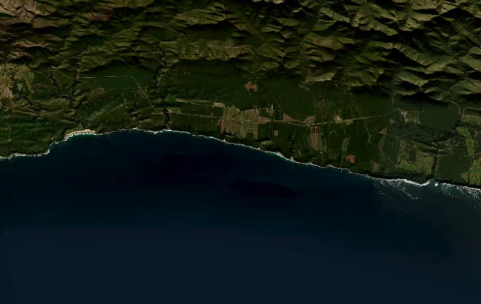 Satellite route map of the Otter Trail