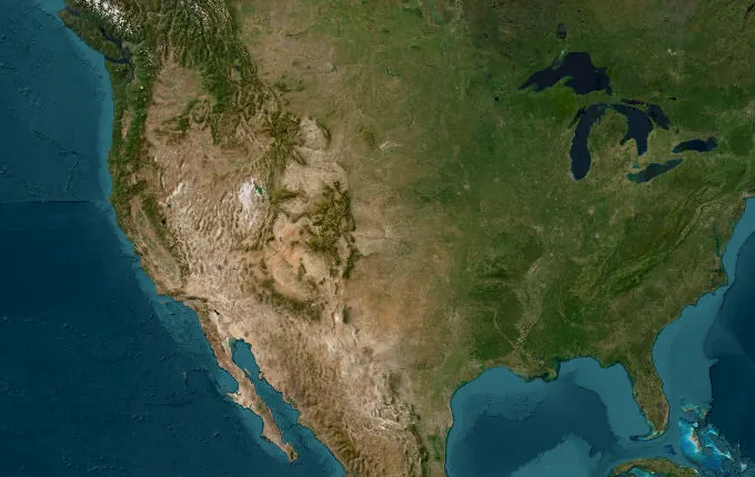 Satellite route map of the Route 66